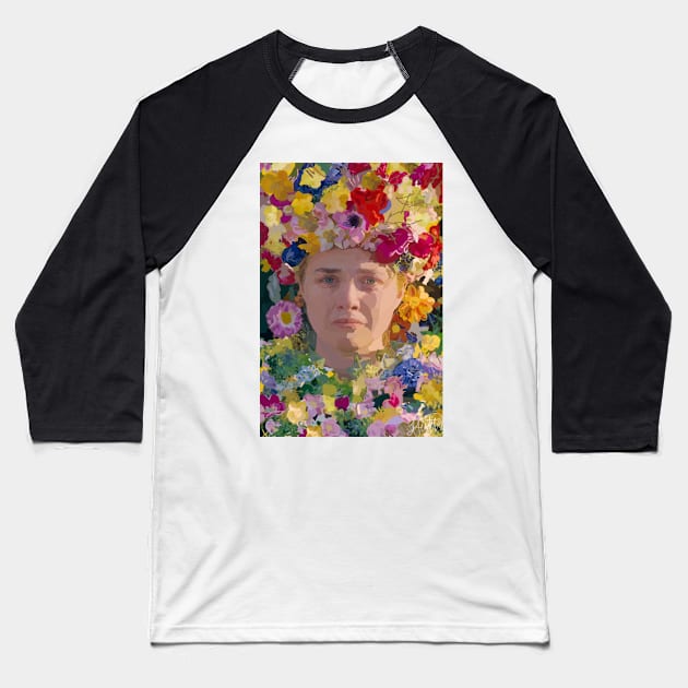 Midsommar based art using scribbles Baseball T-Shirt by Lsutton4